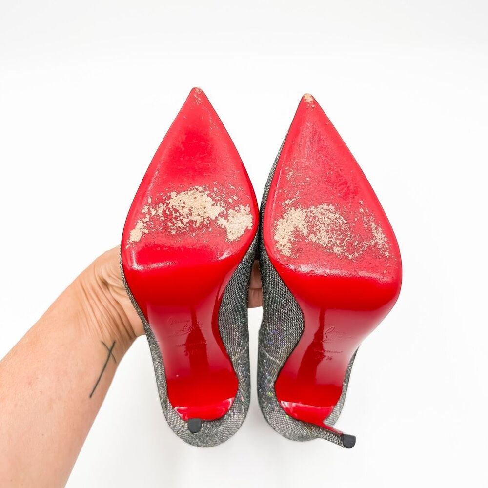 Christian Louboutin So Kate Heels120 Pumps Metallic EU 37.5 US 7.5 - Picture 10 of 13